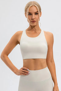 Round Neck Cutout Cropped Active Tank Thumbnail 9