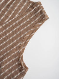 Striped Sleeveless Top and Wide Leg Pants Set Thumbnail 14