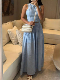 Eyelet Crop Top and Maxi Skirt Set Thumbnail 5