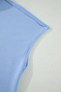 Casual Polo Collar Sleeveless Top and Shorts Set Thumbnail 11