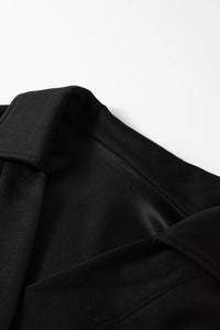 Collared V Neck Pullover Sweatshirt Sweatpants Set Thumbnail 10