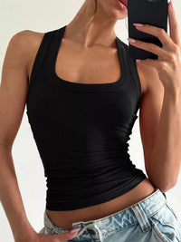 Ribbed Square Neck Tank Top Thumbnail 20