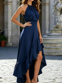Ruffled High-Low Sleeveless Maxi Dress Thumbnail 18