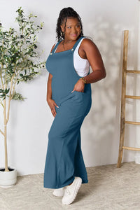 Double Take Full Size Wide Strap Overall with Pockets Thumbnail 9