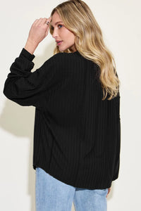 Basic Bae Full Size Ribbed Round Neck Long Sleeve T-Shirt Thumbnail 20