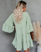 Lace Tassel V-Neck 3/4 Sleeve Dress WE4U