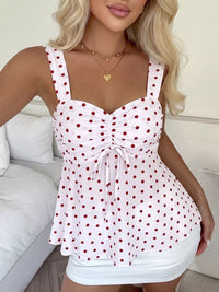 Polka Dot Ruched Cami Thumbnail 3