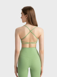 Millennia Crisscross Back Scoop Neck Active Cami with Detachable Chest Pads Thumbnail 29