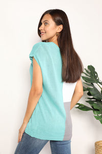 Color Block V-Neck Knit Top Thumbnail 24