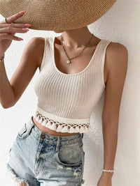 Tassel Hem Textured Tank Thumbnail 5