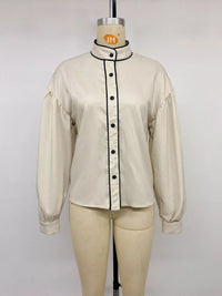 Contrast Trim Long Sleeve Shirt Thumbnail 13