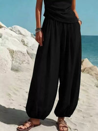 Full Size One-Shoulder Top and Wide Leg Pants Set Plus Size Thumbnail 5