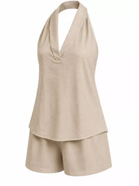 Halter Neck Top and Shorts Set Thumbnail 4