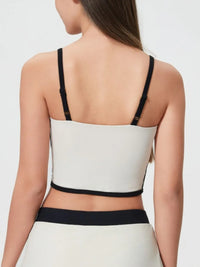 Millennia Contrast Trim Square Neck Active Cami with Detachable Chest Pads Thumbnail 13