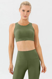 Round Neck Wide Strap Active Bra Thumbnail 11