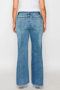 bytos Full Size Cat's Whiskers Mid Rise Bootcut Jeans Thumbnail 10