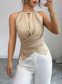 Halter Neck Crisscross Cami Thumbnail 1