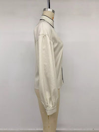 Contrast Trim Long Sleeve Shirt Thumbnail 12
