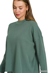Zenana Viscose Sweater Top & Pants Set Thumbnail 8