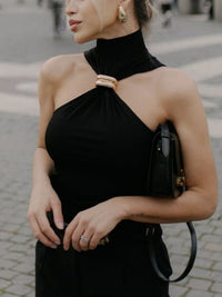 Ring Detail Turtleneck Tank Thumbnail 8