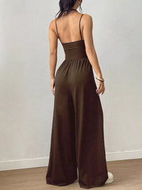 Spaghetti Strap Wide Leg Jumpsuit Thumbnail 9