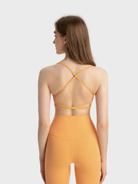 Millennia Crisscross Back Scoop Neck Active Cami with Detachable Chest Pads Thumbnail 33