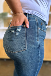 Judy Blue Full Size Tummy Control High Waist Slim Jeans Thumbnail 4