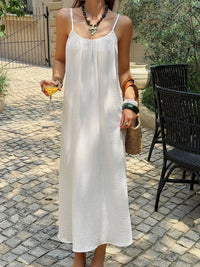 Flowy Spaghetti Strap Midi Dress Thumbnail 4