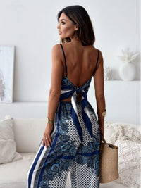 Printed Cami and Wide Leg Pants Set Thumbnail 2