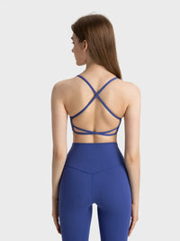 Millennia Crisscross Back Scoop Neck Active Cami with Detachable Chest Pads Thumbnail 36