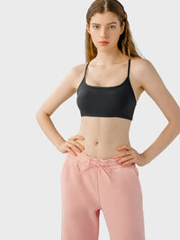 Millennia Crisscross Back Scoop Neck Active Cami with Detachable Chest Pads Thumbnail 24