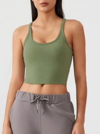 Millennia Scoop Neck Active Tank with Detachable Chest Pads Thumbnail 18