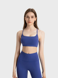 Millennia Crisscross Back Scoop Neck Active Cami with Detachable Chest Pads Thumbnail 35