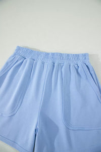 Casual Polo Collar Sleeveless Top and Shorts Set Thumbnail 13