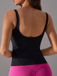 Scoop Neck Active Tank with Detachable Chest Pads Thumbnail 10