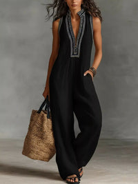Full Size Sleeveless Wide-Leg Jumpsuit Plus SIze Thumbnail 7