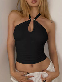 Halter Neck Cami with Keyhole Detail Thumbnail 4