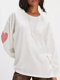 Heart Patch Long Sleeve Sweatshirt Thumbnail 10