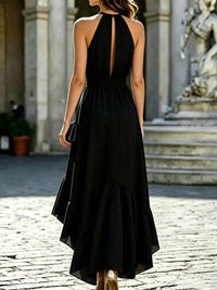 Ruffled High-Low Sleeveless Maxi Dress Thumbnail 3
