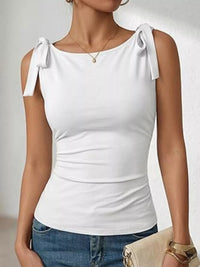 Tie Shoulder Tank Top Thumbnail 4
