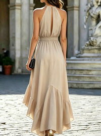 Ruffled High-Low Sleeveless Maxi Dress Thumbnail 15