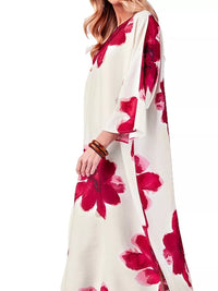 Floral Print Round Neck Mini Dress Thumbnail 3