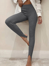 Ribbed Mid Waist Leggings Thumbnail 6
