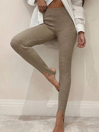 Ribbed Mid Waist Leggings Thumbnail 4