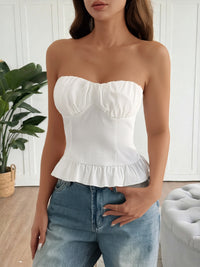 Ruffled Hem Tube Top Thumbnail 2