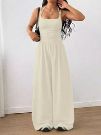 Spaghetti Strap Wide Leg Jumpsuit Thumbnail 18