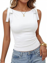 Tie Shoulder Tank Top Thumbnail 6