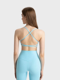 Millennia Crisscross Back Scoop Neck Active Cami with Detachable Chest Pads Thumbnail 27