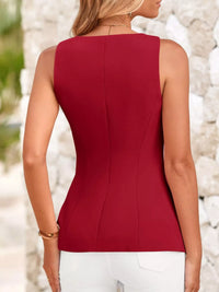 Square Neck Button-Up Vest Thumbnail 4