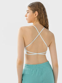 Millennia Crisscross Back Scoop Neck Active Cami with Detachable Chest Pads Thumbnail 3